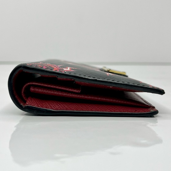 Prada Saffiano ‘Frankenstein Rose’ Limited Edition Bi-fold Wallet - Picture 7 of 12
